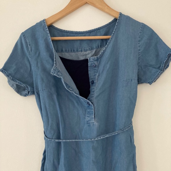 Momzelle XS chambray nursing dress - Picture 4 of 7